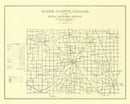 Vintage Map of Boone County, Indiana 1911