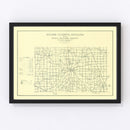 Vintage Map of Boone County, Indiana 1911