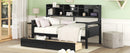 Daybed, Slat Support, With Bedside Shelves And 2 Drawers by HouseOfZazla
