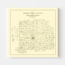 Vintage Map of Clinton County, Indiana 1911