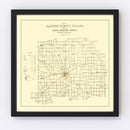 Vintage Map of Clinton County, Indiana 1911