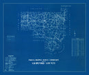 Vintage Map of Crawford County, Indiana 1936
