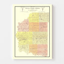Vintage Map of Daviess County, Indiana 1905