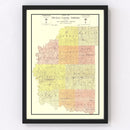 Vintage Map of Daviess County, Indiana 1905