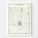 Vintage Map of Delaware County, Indiana 1904