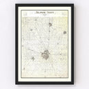 Vintage Map of Delaware County, Indiana 1904