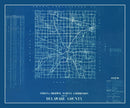 Vintage Map of Delaware County, Indiana 1936