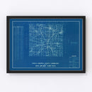 Vintage Map of Delaware County, Indiana 1936