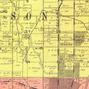 Vintage Map of Fayette County, Indiana 1917