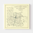 Vintage Map of Fayette County, Indiana 1912