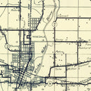 Vintage Map of Fayette County, Indiana 1912