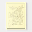Vintage Map of Fountain County, Indiana 1911