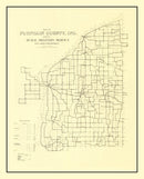 Vintage Map of Fountain County, Indiana 1911