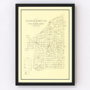 Vintage Map of Fountain County, Indiana 1911