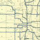 Vintage Map of Fulton County, Indiana 1911