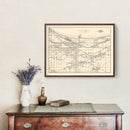 Vintage Map of Gary, Indiana 1928