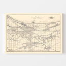 Vintage Map of Gary, Indiana 1928