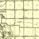 Vintage Map of Grant County, Indiana 1911
