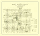 Vintage Map of Grant County, Indiana 1911