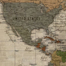 Personalized World Map Wall Art Canvas Print – Custom Push