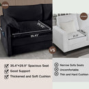 Modern Comfy Deep Seat Modular Sectional Sofa Cloud Couch With Ottoman by HouseOfZazla