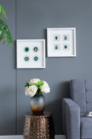 Set of 2 Shadow Box Wall Décor with Agate by HouseOfZazla