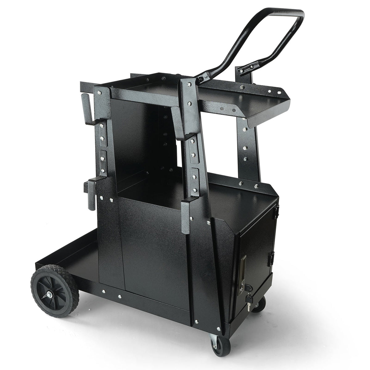 Welding Cart, 2-Tier Heavy Duty Welder Cart with Lockable Cabinet, photo 8 of 10