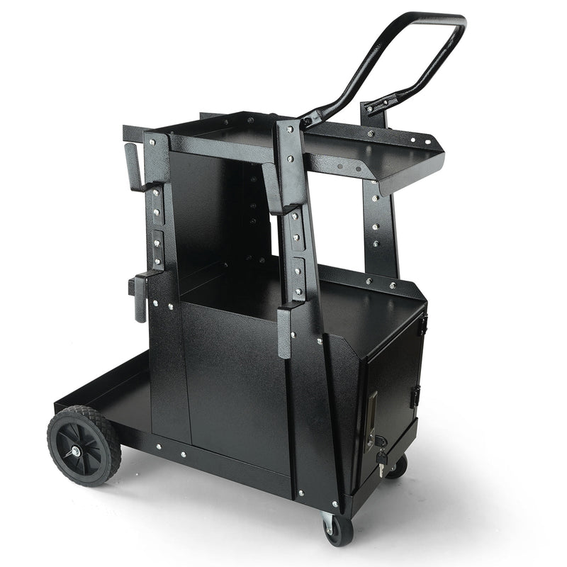 Welding Cart, 2-Tier Heavy Duty Welder Cart with Lockable Cabinet, photo 8 of 10