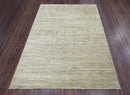 6x9 Beige LoomBloom Hand Knotted Modern & Contemporary Textured Tibetan 100% Wool Oriental Area Rug