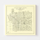 Vintage Map of Hamilton County, Indiana 1909