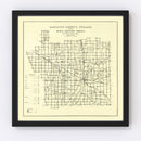 Vintage Map of Hamilton County, Indiana 1909