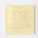 Vintage Map of Hendricks County, Indiana 1911