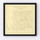 Vintage Map of Hendricks County, Indiana 1911