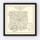 Vintage Map of Henry County, Indiana 1911