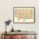 Vintage Map of Howard County, Indiana 1917