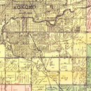 Vintage Map of Howard County, Indiana 1917