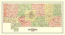 Vintage Map of Howard County, Indiana 1917