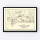 Vintage Map of Howard County, Indiana 1909