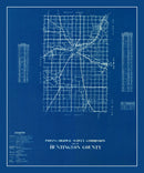 Vintage Map of Huntington County, Indiana 1936