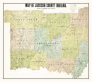 Vintage Map of Jackson County, Indiana 1917