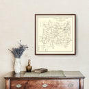 Vintage Map of Jackson County, Indiana 1910