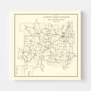 Vintage Map of Jackson County, Indiana 1910