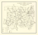Vintage Map of Jackson County, Indiana 1910