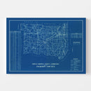 Vintage Map of Jackson County, Indiana 1936