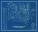 Vintage Map of Jackson County, Indiana 1936