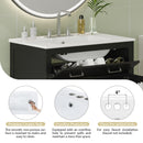60" Modern Black Bathroom Vanity Set