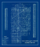 Vintage Map of Jasper County, Indiana 1936