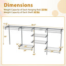 4-8 Feet Closet Organizers and Storage System with Hanging Rod for Laundry Bedroom by LJGDeals