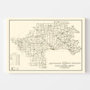 Vintage Map of Jefferson County, Indiana 1911