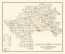 Vintage Map of Jefferson County, Indiana 1911
